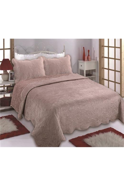 Κουβέρτα βελούδο με sherpa NX2211 (220cm x 240cm + 2x50cm x 70cm) syklamen