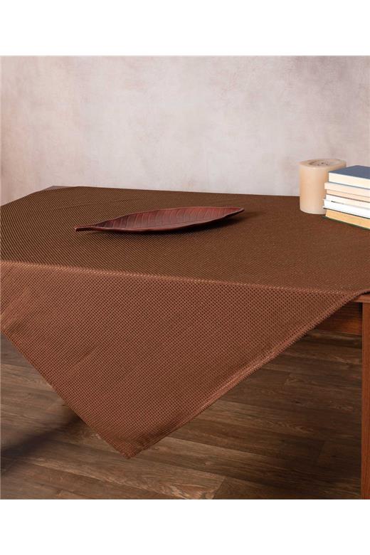 Τραπεζοκαρέ NELLY (135cm x 135cm) καφέ