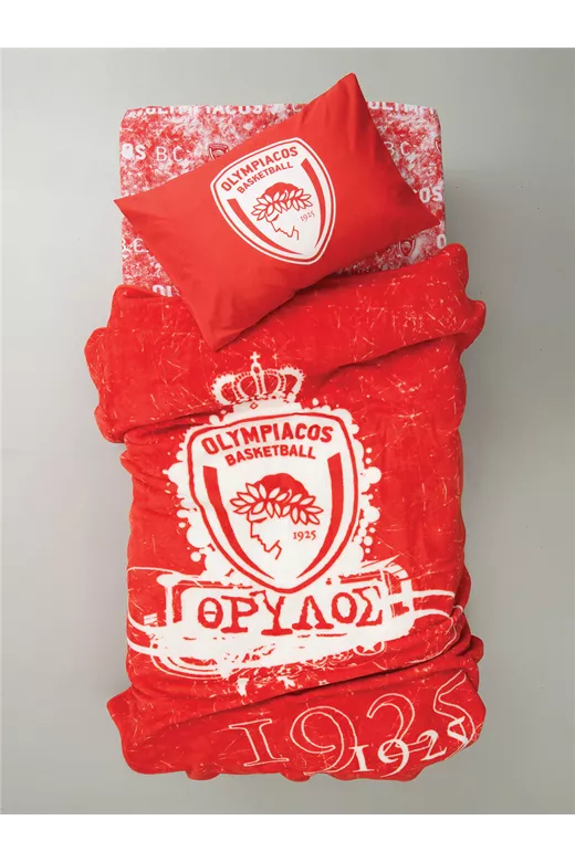 Κουβέρτα βελουτέ Palamaiki Olympiakos Velour 3