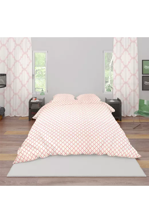 ΣΕΝΤΟΝΙΑ ΕΜΠΡΙΜΕ ΣΕΤ 4 τεμ Windows 161 240Χ270 White-Coral Cotton 100%