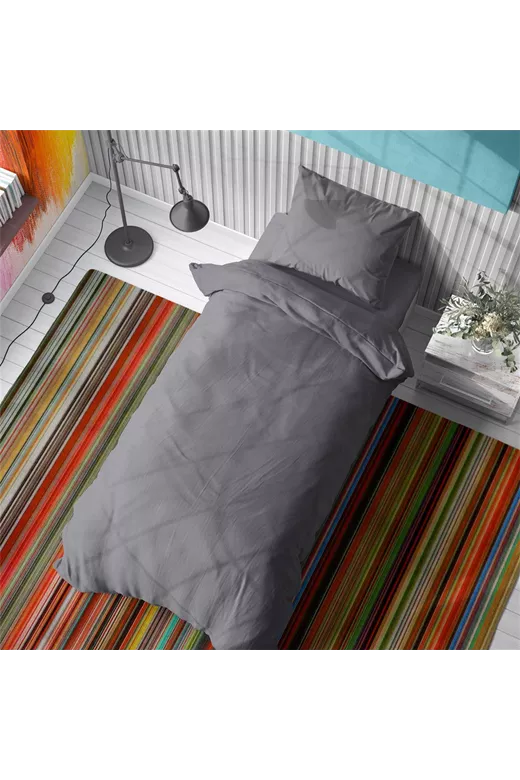 ΣΕΝΤΟΝΙΑ ΣΕΤ 2 τεμ Solid 495 160Χ240 Dark grey Cotton 100%