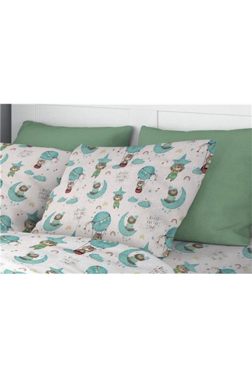 ΜΑΞΙΛΑΡΟΘΗΚΗ ΕΜΠΡΙΜΕ kids Reach the stars 192 50Χ70 Green Cotton 100%