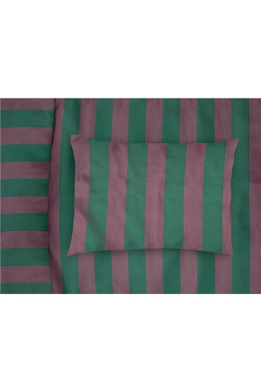 ΜΑΞΙΛΑΡΟΘΗΚΗ ΒΑΜΒΑΚΟΣΑΤΕΝ Stripes 156 50Χ70 Green-Antique Pink Cotton 100%