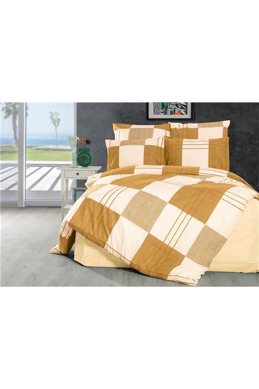 ΣΕΝΤΟΝΙΑ ΕΜΠΡΙΜΕ ΣΕΤ 3 τεμ Κίρκη 437 160Χ240 Golden Beige Cott/Pol 70/30