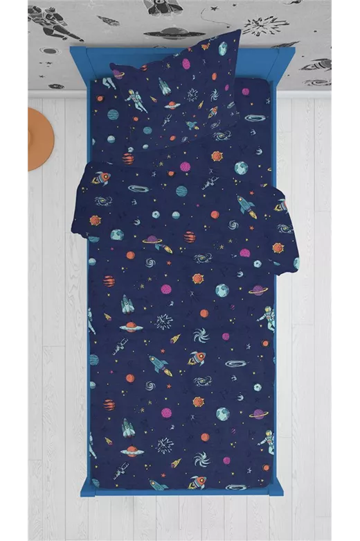 ΠΑΠΛΩΜΑΤΟΘΗΚΗ ΕΜΠΡΙΜΕ kids Space 189 160Χ240 Blue Cotton 100%