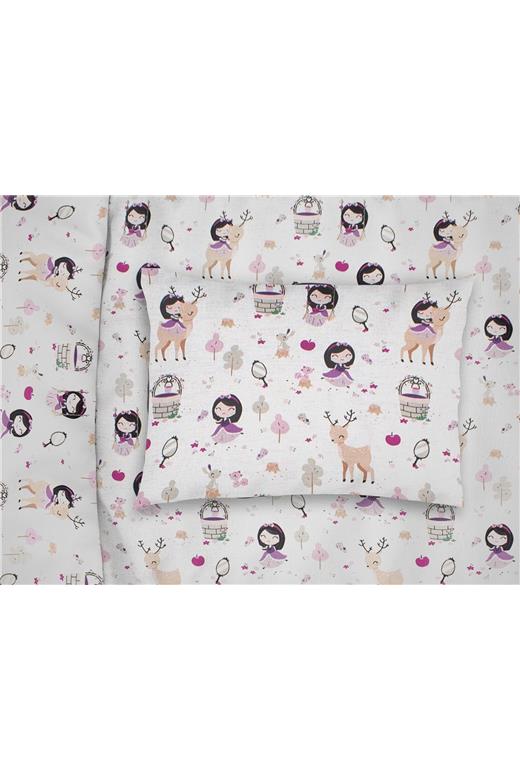 ΜΑΞΙΛΑΡΟΘΗΚΗ ΕΜΠΡΙΜΕ kids Lily & Deer 179 50Χ70 White-Pink Cotton 100%