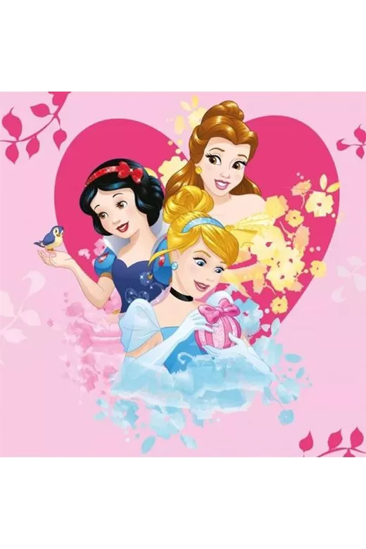 ΛΑΒΕΤΕΣ DISNEY Disney PRINCESS 52 30Χ30 Digital Print Cotton 100%