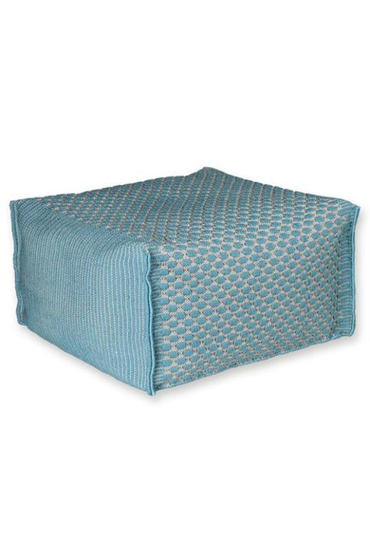 Outdoor Pouf Box Aqua