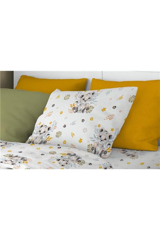 ΜΑΞΙΛΑΡΟΘΗΚΗ ΕΜΠΡΙΜΕ kids Lion Cub 531 50X70 Grey Cotton 100%