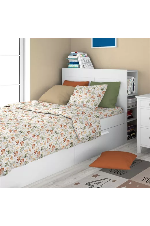 ΣΕΝΤΟΝΙΑ ΕΜΠΡΙΜΕ ΣΕΤ 2 τεμ kids Dino 515 160X240 Beige Cotton 100%