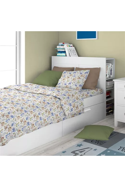 ΣΕΝΤΟΝΙΑ ΕΜΠΡΙΜΕ ΣΕΤ 2 τεμ kids Dino 517 160X240 Sky Blue Cotton 100%