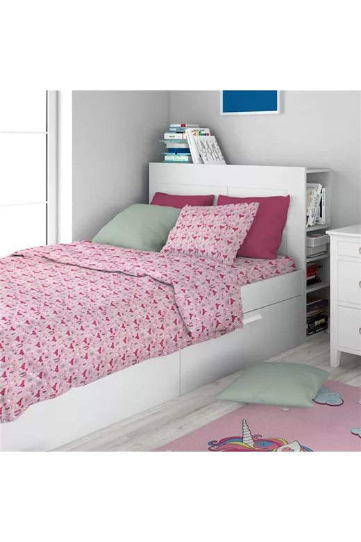 ΣΕΝΤΟΝΙΑ ΕΜΠΡΙΜΕ ΣΕΤ 2 τεμ kids Fox 525 160X240 Pink Cotton 100%