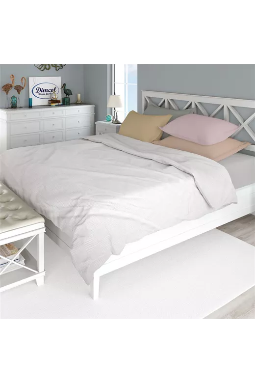ΚΟΥΒΕΡΤΑ ΠΙΚΕ Μονόχρωμη 165X250 Λευκό 100% Cotton