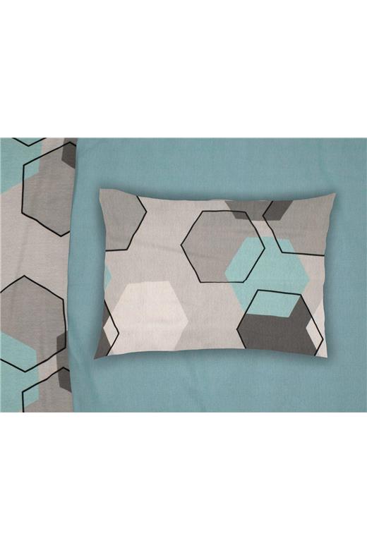 ΜΑΞΙΛΑΡΟΘΗΚΗ ΕΜΠΡΙΜΕ Hexagon 395 50X70 Grey 70/30 Cott/Pol