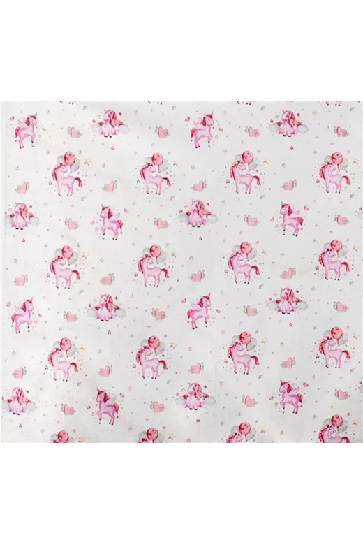 ΠΑΝΑ ΧΑΣΕ bebe Unicorn 208 80X80 White-Pink Cotton 100%