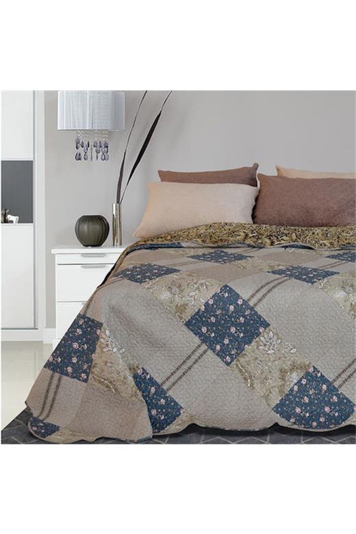 Κουβερλί διπλής όψης microfiber Kirga Blue