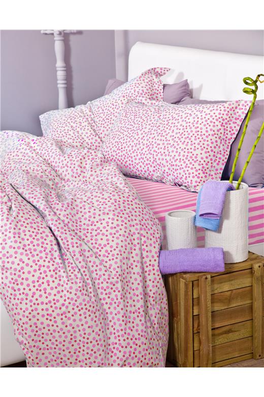Σετ κουβερλί βαμβακερό Spot Dot Pink