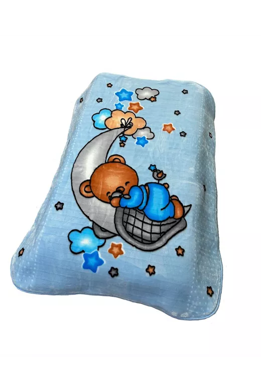 ΚΟΥΒΕΡΤΑ ΒΕΛΟΥΤΕ ΠΟΛΥΤΕΛΕΙΑΣ bebe Crescent Moon 31 110X140 Baby Blue 100% Polyester