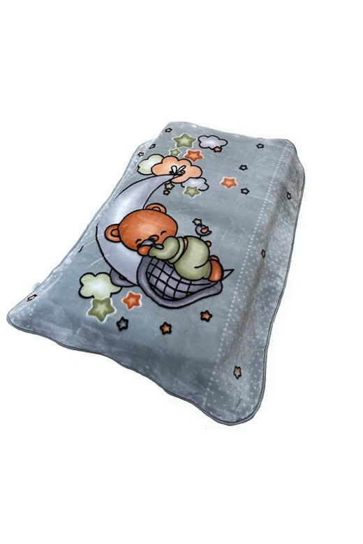 ΚΟΥΒΕΡΤΑ ΒΕΛΟΥΤΕ ΠΟΛΥΤΕΛΕΙΑΣ bebe Crescent Moon 33 110X140 Light Grey 100% Polyester