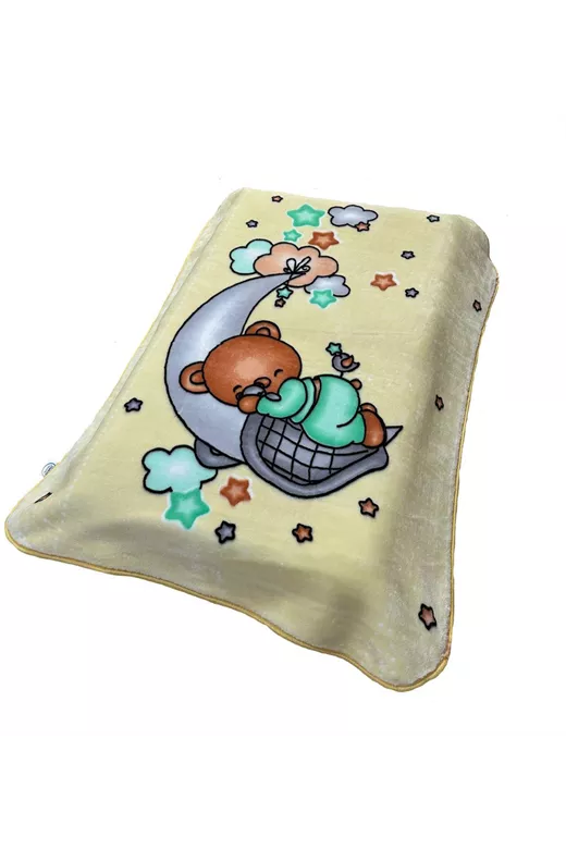 ΚΟΥΒΕΡΤΑ ΒΕΛΟΥΤΕ ΠΟΛΥΤΕΛΕΙΑΣ bebe Crescent Moon 34 110X140 Light Beige 100% Polyester