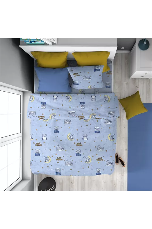 ΠΑΠΛΩΜΑ ΕΜΠΡΙΜΕ kids Sweet Dreams 551 160X240 Sky Blue 100% Cotton