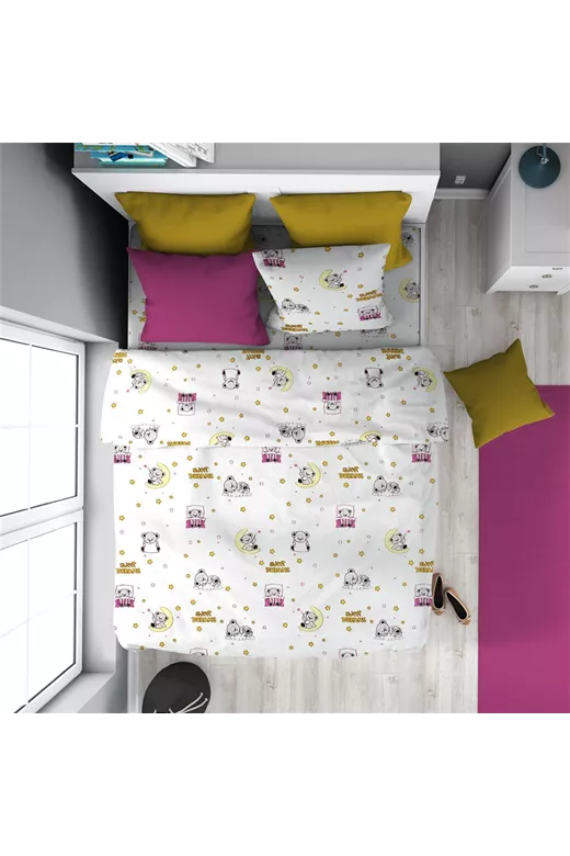 ΠΑΠΛΩΜΑ ΕΜΠΡΙΜΕ kids Sweet Dreams 553 160X240 White-Pink 100% Cotton