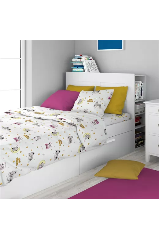 ΣΕΝΤΟΝΙΑ ΕΜΠΡΙΜΕ ΣΕΤ 3 τεμ kids Sweet Dreams 553 160X240 White-Pink 100% Cotton