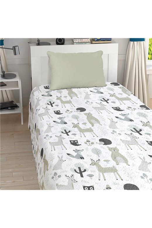 LINO ΚΟΥΒΕΡΛΙ CLEVER FOX GREY 160X220