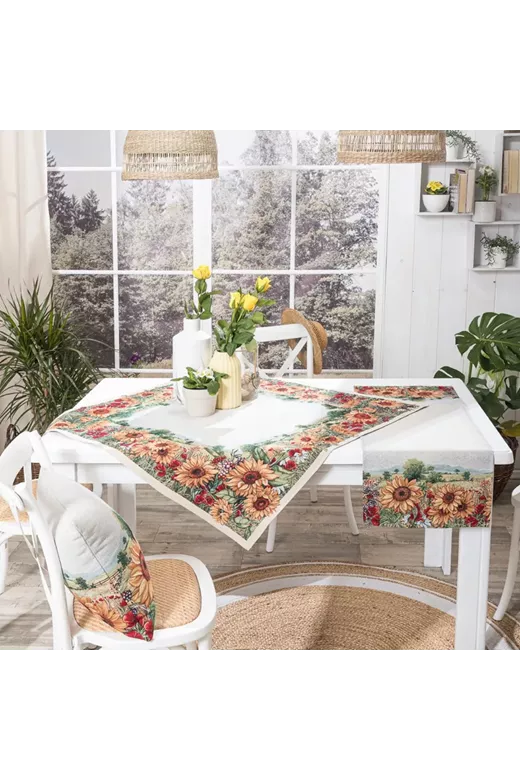 Καρέ & Τραβέρσα Sunflower (Σετ 2τεμ.)
