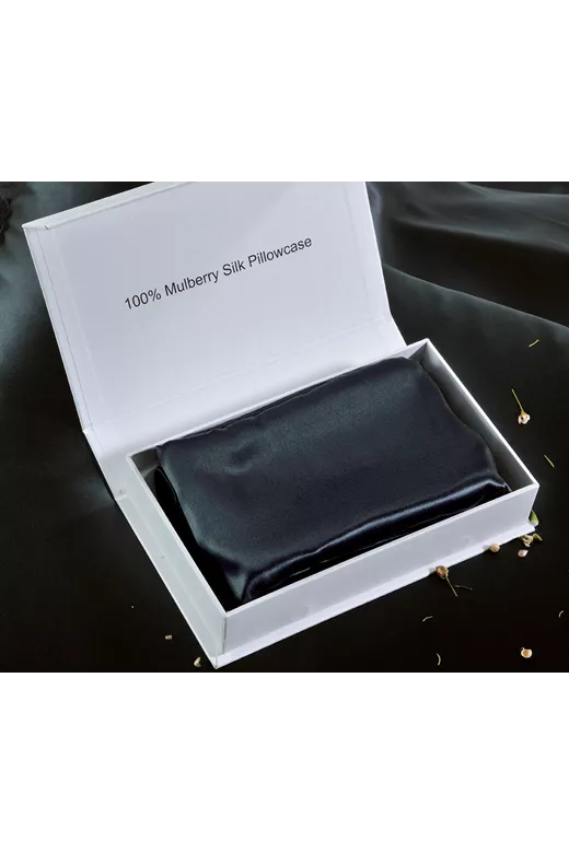 Μαξιλαροθήκη μεταξωτή Mulberry Silk Black