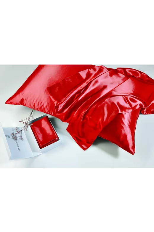 Μαξιλαροθήκη μεταξωτή Mulberry Silk Red