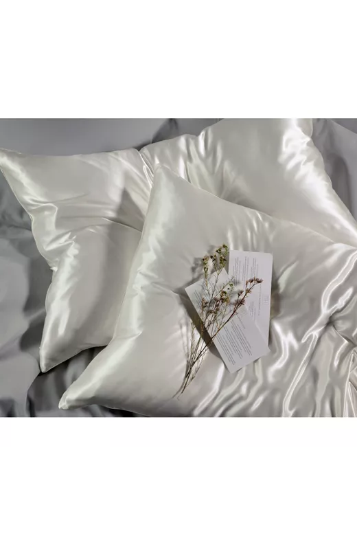 Σετ σεντόνια μεταξωτά Mulberry Silk White