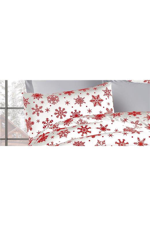 ΜΑΞΙΛΑΡΟΘΗΚΗ ΕΜΠΡΙΜΕ Snowflake 462 50X70 White-Red 70/30 Cott/Pol