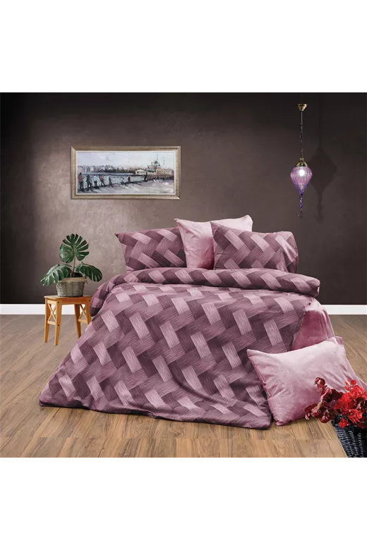ΣΕΝΤΟΝΙΑ ΕΜΠΡΙΜΕ ΣΕΤ 3 τεμ Αλκμήνη 453 160X240 Mauve 70/30 Cott/Pol