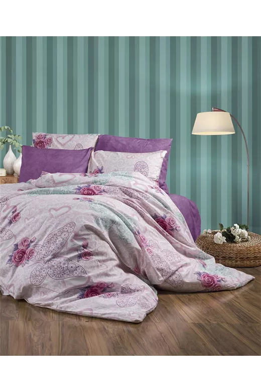 ΠΑΠΛΩΜΑ ΕΜΠΡΙΜΕ Χλόη 457 220X240 Pink 70/30 Cott/Pol