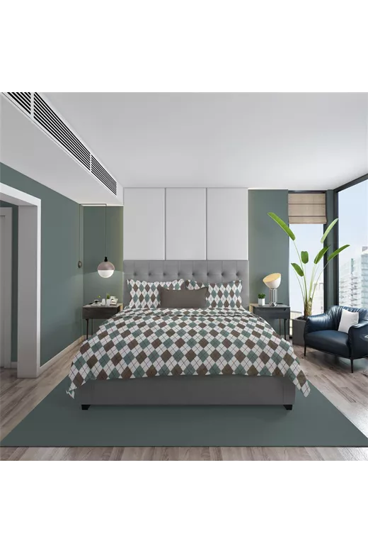 ΠΑΠΛΩΜΑΤΟΘΗΚΗ ΕΜΠΡΙΜΕ Diamond 329 160X240 Petrol 100% Cotton Flannel