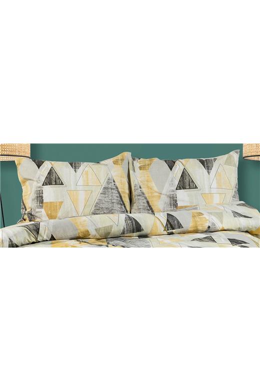 ΜΑΞΙΛΑΡΟΘΗΚΗ ΕΜΠΡΙΜΕ Geometrical 333 50X70 Beige 100% Cotton Flannel