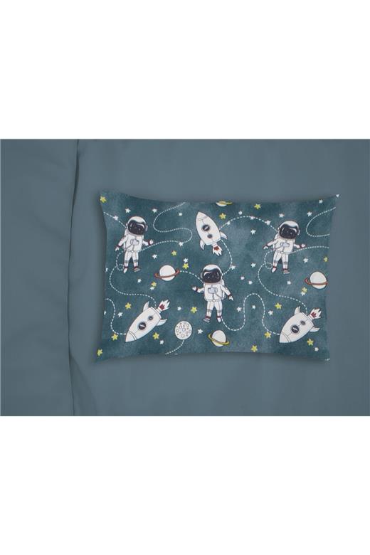 ΜΑΞΙΛΑΡΟΘΗΚΗ ΕΜΠΡΙΜΕ kids Galaxy Travel 91 50X70 Petrol 100% Cotton Flannel