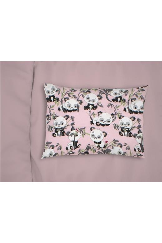 ΜΑΞΙΛΑΡΟΘΗΚΗ ΕΜΠΡΙΜΕ kids Panda Bear 97 50X70 Pink 100% Cotton Flannel