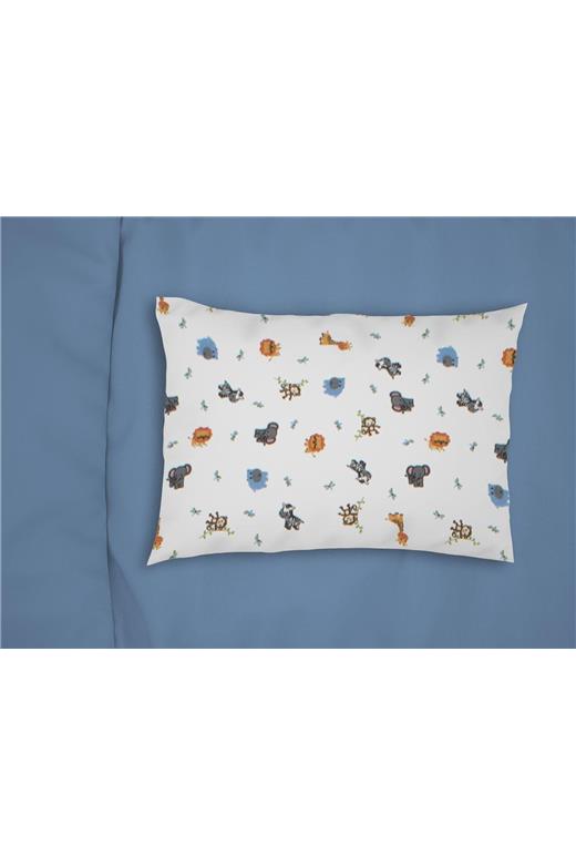 ΜΑΞΙΛΑΡΟΘΗΚΗ ΕΜΠΡΙΜΕ kids Zoo 29 50X70 White 100% Cotton Flannel