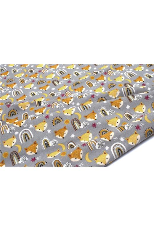 ΣΕΝΤΟΝΑΚΙ ΛΙΚΝΟΥ bebe Fox 53 80X110 Grey 100% Cotton Flannel