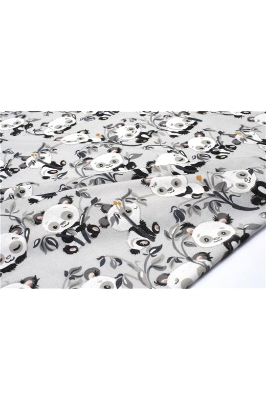 ΣΕΝΤΟΝΑΚΙ ΛΙΚΝΟΥ bebe Panda Bear 96 80X110 Grey 100% Cotton Flannel