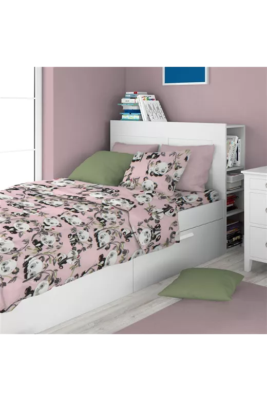 ΣΕΝΤΟΝΙΑ ΕΜΠΡΙΜΕ ΣΕΤ 3 τεμ kids Panda Bear 97 160X240 Pink 100% Cotton Flannel