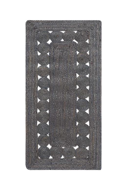 Χαλί γιούτα 1766 (60cm x 130cm) dark grey