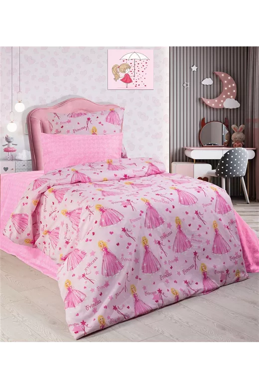 ΣΕΝΤΟΝΙΑ ΕΜΠΡΙΜΕ ΣΕΤ 3 τεμ kids Princess 392 160X240 Pink 70/30 Cott/Pol