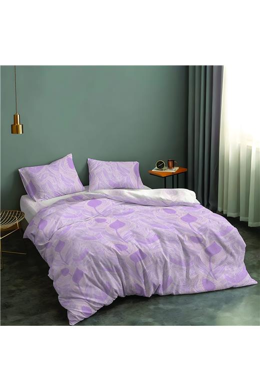LINO ΣΕΤ ΠΑΠΛΩΜΑΤΟΘΗΚΗ JACQUARD MAUVE 160Χ240