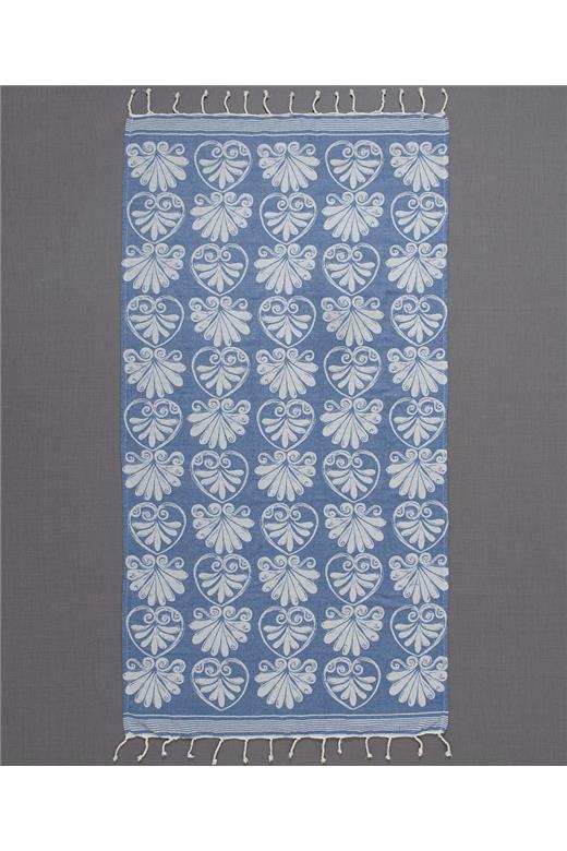 Pestemal sf07 (90cm x 180cm) μπλέ