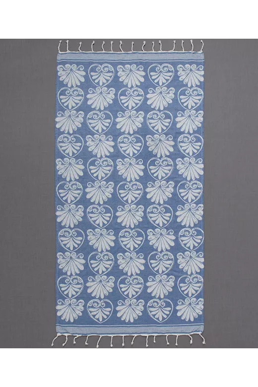 Pestemal sf07 (90cm x 180cm) μπλέ