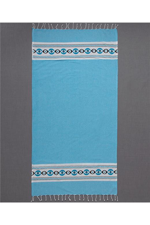 Pestemal με πετσέτα nkp707 (90cm x 180cm) τυρκουάζ