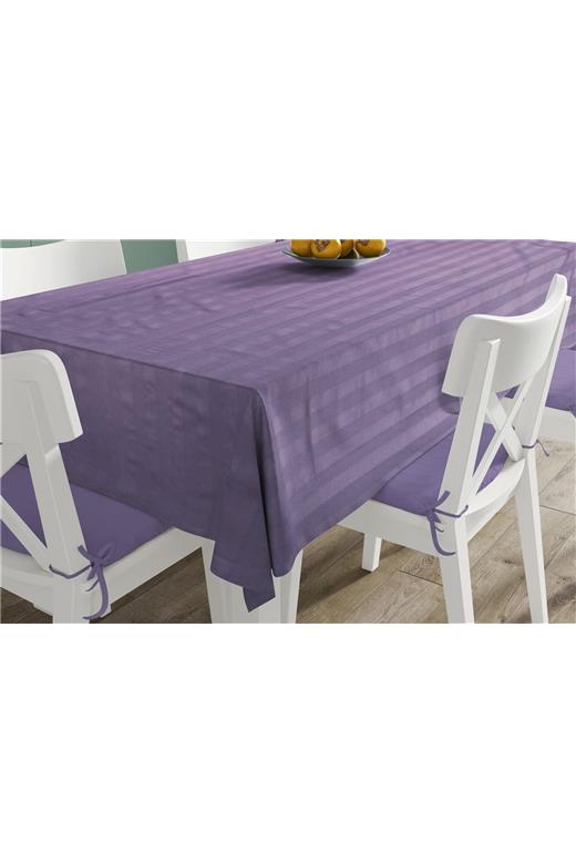 Ανεξίτηλο Τραπεζομάντηλο Νηματοβαφή Lilac 140X140 100% Cotton